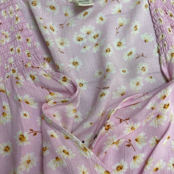 Small NWT Billabong Pink Wrap Dress with Long Bishop‎ Sleeves - Picture 7 of 16